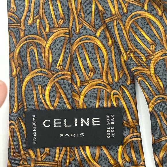 Celine Paris Monogram Paisley Baroque Tie - Picture 3 of 4